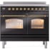 Ilve Nostalgie II Collection UPDI406NMPBKG - 40 Inch Freestanding Electric Induction Range in Front View