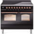 Ilve Nostalgie II Collection UPDI406NMPBKP - 40 Inch Freestanding Electric Induction Range in Front View