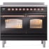 Ilve Nostalgie II Collection UPDI406NMPBKP - 40 Inch Freestanding Electric Induction Range in Front View