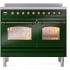 Ilve Nostalgie II Collection UPDI406NMPEGB - 40 Inch Freestanding Electric Induction Range in Front View