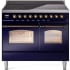Ilve Nostalgie II Collection UPDI406NMPMBB - 40 Inch Freestanding Electric Induction Range in Front View