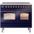 Ilve Nostalgie II Collection UPDI406NMPMBB - 40 Inch Freestanding Electric Induction Range in Front View