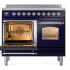 Ilve Nostalgie II Collection UPDI406NMPMBC - 40 Inch Freestanding Electric Induction Range in Opened View