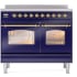 Ilve Nostalgie II Collection UPDI406NMPMBG - 40 Inch Freestanding Electric Induction Range in Front View