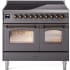 Ilve Nostalgie II Collection UPDI406NMPMGB - 40 Inch Freestanding Electric Induction Range in Front View
