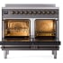Ilve Nostalgie II Collection UPDI406NMPMGB - 40 Inch Freestanding Electric Induction Range in Opened View
