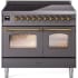 Ilve Nostalgie II Collection UPDI406NMPMGG - 40 Inch Freestanding Electric Induction Range in Front View