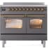 Ilve Nostalgie II Collection UPDI406NMPMGG - 40 Inch Freestanding Electric Induction Range in Front View