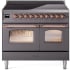Ilve Nostalgie II Collection UPDI406NMPMGP - 40 Inch Freestanding Electric Induction Range in Front View