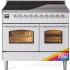 Ilve Nostalgie II Collection UPDI406NMPRAC - 40 Inch Triple Glass Door Freestanding Induction Range in Custom Color with 6 Elements and Chrome Trim
