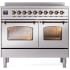 Ilve Nostalgie II Collection UPDI406NMPSSB - 40 Inch Freestanding Electric Induction Range in Front View
