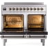 Ilve Nostalgie II Collection UPDI406NMPSSB - 40 Inch Freestanding Electric Induction Range in Opened View