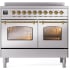 Ilve Nostalgie II Collection UPDI406NMPSSG - 40 Inch Freestanding Electric Induction Range in Front View