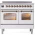 Ilve Nostalgie II Collection UPDI406NMPWHB - 40 Inch Freestanding Electric Induction Range in Front View