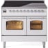 Ilve Nostalgie II Collection UPDI406NMPWHC - 40 Inch Freestanding Electric Induction Range in Front View