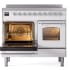 Ilve Nostalgie II Collection UPDI406NMPWHC - 40 Inch Freestanding Electric Induction Range in Opened View
