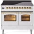 Ilve Nostalgie II Collection UPDI406NMPWHG - 40 Inch Freestanding Electric Induction Range in Front View