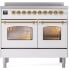 Ilve Nostalgie II Collection UPDI406NMPWHG - 40 Inch Freestanding Electric Induction Range in Front View