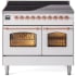 Ilve Nostalgie II Collection UPDI406NMPWHP - 40 Inch Freestanding Electric Induction Range in Front View