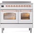 Ilve Nostalgie II Collection UPDI406NMPWHP - 40 Inch Freestanding Electric Induction Range in Front View