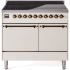 Ilve Nostalgie II Collection UPDI406QNMPAWB - 40 Inch Solid Door Freestanding Induction Range in Bronze Trim with 6 Elements
