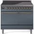 Ilve Nostalgie II Collection UPDI406QNMPBGG - 40 Inch Solid Door Freestanding Induction Range in Brass Trim with 6 Elements