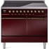 Ilve Nostalgie II Collection UPDI406QNMPBUB - 40 Inch Solid Door Freestanding Induction Range in Bronze Trim with 6 Elements
