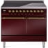Ilve Nostalgie II Collection UPDI406QNMPBUG - 40 Inch Solid Door Freestanding Induction Range in Brass Trim with 6 Elements
