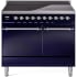 Ilve Nostalgie II Collection UPDI406QNMPMBC - 40 Inch Solid Door Freestanding Induction Range in Chrome Trim with 6 Elements