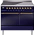Ilve Nostalgie II Collection UPDI406QNMPMBG - 40 Inch Solid Door Freestanding Induction Range in Brass Trim with 6 Elements