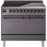 Ilve Nostalgie II Collection UPDI406QNMPMGB - 40 Inch Solid Door Freestanding Induction Range in Bronze Trim with 6 Elements
