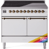 Ilve Nostalgie II Collection UPDI406QNMPRAB - 40 Inch Solid Door Freestanding Induction Range in Bronze Trim with 6 Elements