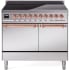 Ilve Nostalgie II Collection UPDI406QNMPSSP - 40 Inch Solid Door Freestanding Induction Range in Copper Trim with 6 Elements