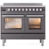 Ilve Professional Plus II UPDI406WMPMG - Professional Plus II 40-Inch Induction Range in Graphite Matte