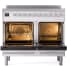 Ilve Professional Plus II UPDI406WMPWH - 40 Inch Freestanding Induction Range with Double Oven