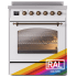 Ilve Nostalgie II Collection UPI304NMPRAB - 30 Inch Triple Glass Door Freestanding Induction Range in Custom Color Knob Control