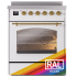 Ilve Nostalgie II Collection UPI304NMPRAG - 30 Inch Triple Glass Door Freestanding Induction Range in Custom Color Knob Control