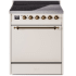 Ilve Nostalgie II Collection UPI304QNMPAWB - 30 Inch Solid Door Freestanding Induction Range in Bronze Trim with 4 Elements