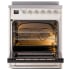 Ilve Nostalgie II Collection UPI304QNMPAWC - Nostalgie II 30 Inch Induction Range Solid Door in Antique White with Chrome Trim