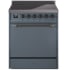 Ilve Nostalgie II Collection UPI304QNMPBGB - 30 Inch Solid Door Freestanding Induction Range in Bronze Trim with 4 Elements