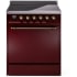 Ilve Nostalgie II Collection UPI304QNMPBUB - 30 Inch Solid Door Freestanding Induction Range in Bronze Trim with 4 Elements