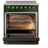 Ilve Nostalgie II Collection UPI304QNMPEGB - Nostalgie II 30 Inch Induction Range Solid Door in Emerald Green with Bronze Trim