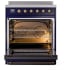 Ilve Nostalgie II Collection UPI304QNMPMBB - Nostalgie II 30 Inch Induction Range Solid Door in Midnight Blue with Bronze Trim