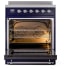Ilve Nostalgie II Collection UPI304QNMPMBC - Nostalgie II 30 Inch Induction Range Solid Door in Midnight Blue with Chrome Trim
