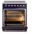 Ilve Nostalgie II Collection UPI304QNMPMBP - Nostalgie II 30 Inch Induction Range Solid Door in Midnight Blue with Copper Trim