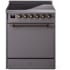 Ilve Nostalgie II Collection UPI304QNMPMGB - 30 Inch Solid Door Freestanding Induction Range in Bronze Trim with 4 Elements
