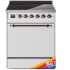 Ilve Nostalgie II Collection UPI304QNMPRAB - 30 Inch Solid Door Freestanding Induction Range in Bronze Trim with 4 Elements
