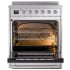Ilve Nostalgie II Collection UPI304QNMPSSC - Nostalgie II 30 Inch Induction Range Solid Door in Stainless Steel with Chrome Trim