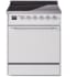 Ilve Nostalgie II Collection UPI304QNMPWHC - 30 Inch Solid Door Freestanding Induction Range in Chrome Trim with 4 Elements