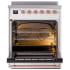Ilve Nostalgie II Collection UPI304QNMPWHP - Nostalgie II 30 Inch Induction Range Solid Door in White with Copper Trim